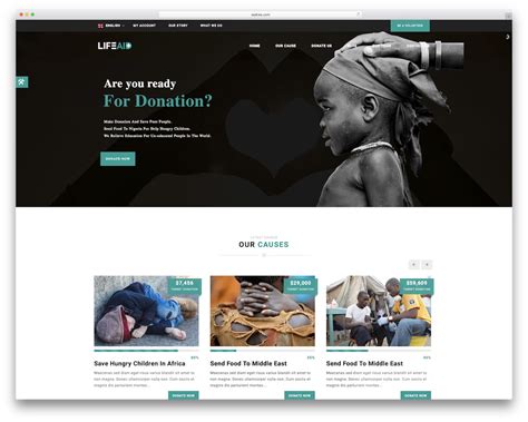 Charity web design Portfolio .